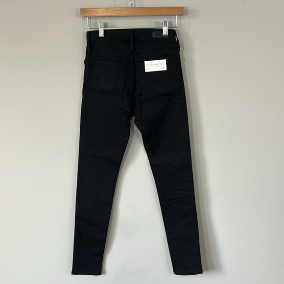 AG JEANS Farrah Skinny Ankle in Luminous Super Black High Rise Sz 25 NEW - Picture 7 of 13